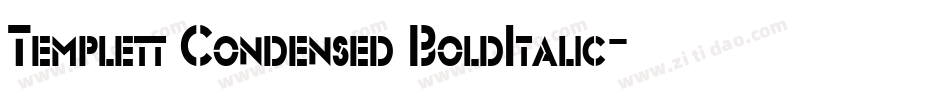 Templett Condensed BoldItalic字体转换
